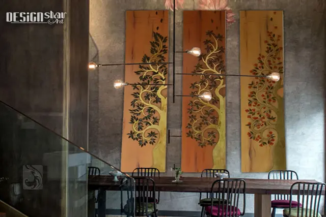 Premium handcrafted office wall decor project completed in Hyderabad